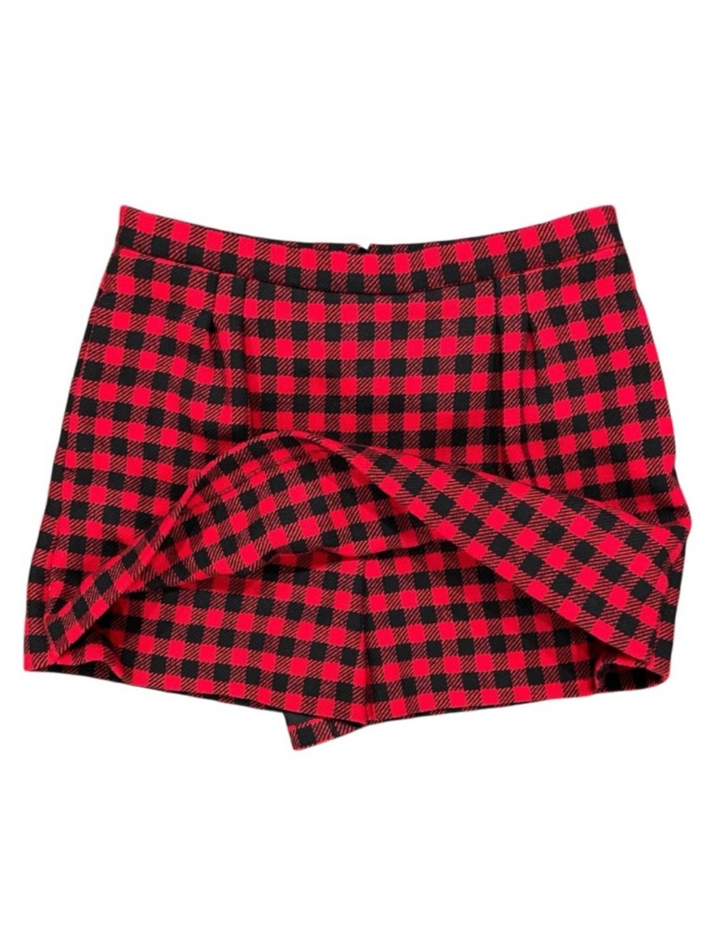 RED Valentino Wool Vichy Gingham Check Skirt Effect Shorts Skort US 8 - Picture 3 of 10